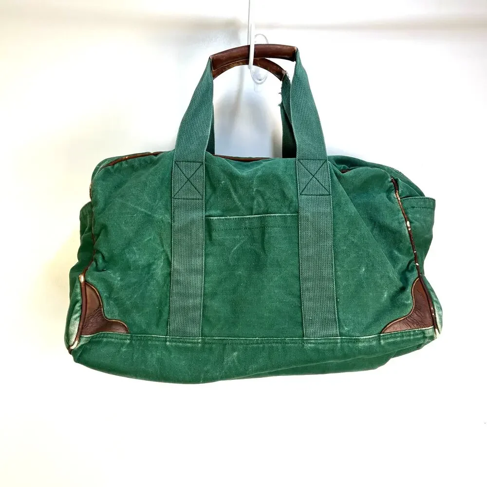 Vintage J.Crew Green Canvas Duffle Bag